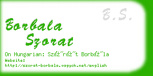 borbala szorat business card